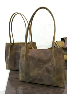 Bolso Tote de Cuero Vintage para Mujer, Bolso Casual de Cuero Genuino - Product Image 3