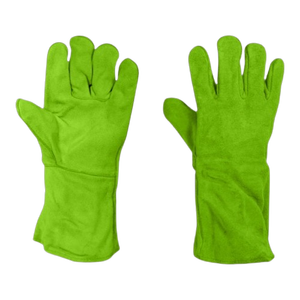 Heavy Duty Cowhide Split Leather Welding <b>Gloves</b> & Cotton Fleece Lining Heat Resistant Safety Work <b>Gloves</b> With <b>Long</b> Cuff - Product Image 5