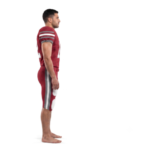 Ensemble d'uniformes de football américain personnalisés en maille polyester sublimée pour hommes – Maillot et pantalon de jeu coupe décontractée – Vente en gros OEM - Product Image 3