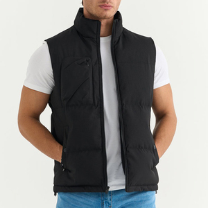 Chaleco Acolchado Impermeable para Hombre, Chaleco de Invierno sin Mangas, Chaqueta de Burbujas Ligera, Chaleco con Cuello Alto - Product Image 1