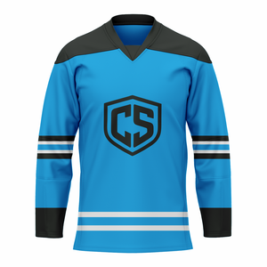 Maillots de hockey sur glace personnalisés sublimés à col ras du cou, prix de gros 2026, maillots de match de hockey sur glace professionnels en sergé. - Product Image 1