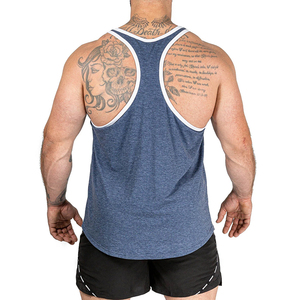 Camiseta sin mangas de malla azul para hombre con estampado del número 26, ropa deportiva informal transpirable, diseño de cuello redondo, chaleco atlético de manga larga - Product Image 2