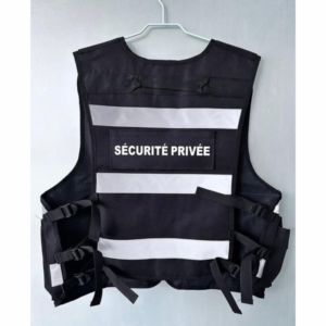 Tactical Security Vest Adjustable Black Reflective Safety Vest Multi Pocket Protective Gear - Product Image 1
