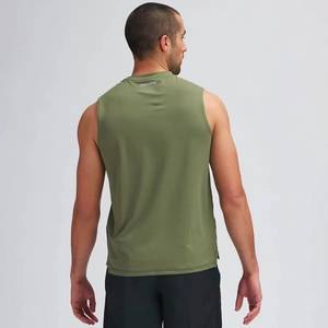 Men Gym Tank Tops Custom Logo Fitness <b>Stringer</b> <b>Vest</b> Sleeveless Workout Shirt Breathable Cotton Blend Athletic Wear - Product Image 2