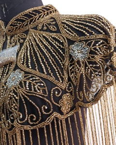 Wholesale All season exclusive party <b>top</b> handmade handbeaded embellishment for festive occassion dazzling ponchos - Product Image 2