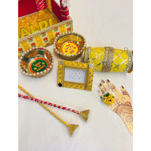 Set Artesanal para la Ceremonia Haldi para Bodas Indias, Decoración Étnica para Bodas, Accesorios Festivos, Set de Regalo al por Mayor - Product Image 4