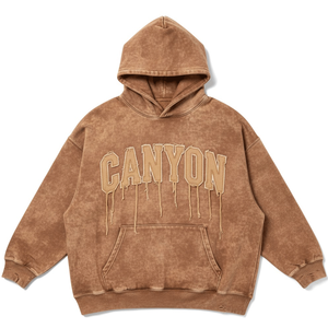 Sudadera con Capucha para Hombre, 100% Algodón, Felpa, Ecológica, Impermeable, Lavado Ácido, Estilo Vintage, Oversize, Cálida, para Invierno, Ropa Urbana - Product Image 3