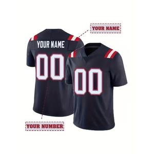 Camiseta de Fútbol de Nueva Inglaterra 2026 para Hombre, Cosida, 100% Poliéster, Manga Corta, Antibacteriana, Bordado Personalizado con Nombre del Jugador, Cuello en V - Product Image 1