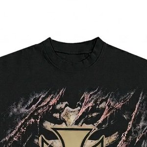 Camiseta de Cuello Redondo para Hombre, de Alta Demanda, Personalizada con Logotipo DTG, Negra, de Alta Calidad, 100% Algodón Poliéster, de Secado Rápido, Estilo Urbano, Artículo de Alta Venta - Product Image 5