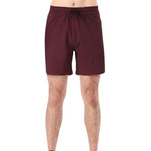 Shorts de padel en molleton pour hommes, rouge bordeaux, décontractés, taille élastique avec cordon de serrage, pour l'entraînement de padel et de tennis, vente en gros - Product Image 1