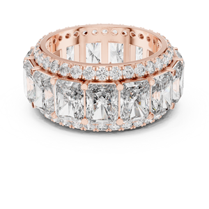 Anillo de Eternidad de Plata S925 con Moissanita, Corte Princesa, Engaste de Garras, Joyería para Aniversario de Bodas - Product Image 5