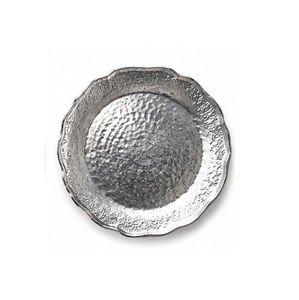 Assiette décorative ronde vintage en cuivre, vaisselle en métal massif à motif artisanal - Product Image 3