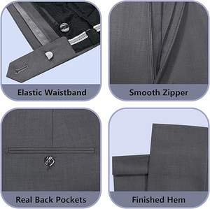 Traje de Hombre de Tres Piezas Personalizado al por Mayor, de Alta Calidad, Impermeable, para Bodas y Negocios, Pantalón, Chaqueta y Camisa, Servicios OEM y ODM - Product Image 3
