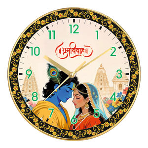 Reloj de Pared Decorativo de Plástico Personalizado Promocional Liviya Radha Krishna con Impresión para el Día del Padre y Regreso a Clases - Product Image 2