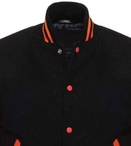 Premium College Varsity <b>Leather</b> <b>Jacket</b> Men Embroidered Wool Body OEM ODM Sample Service Available - Product Image 5