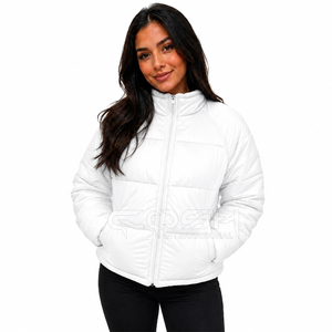 Cosh International Women Winter <b>Puffer</b> <b>Jacket</b> Oversized <b>Cropped</b> Style Warm Down Bubble Quilted <b>Jacket</b> Windproof Fashion - Product Image 1