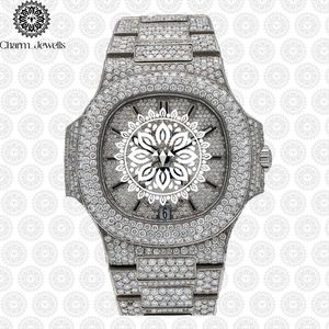 Charm_Jewells Luxury Stainless Steel <b>Watch</b> Round Case 38mm Analog Quartz <b>Diamond</b> Encrusted Women's Fashion - Product Image 6