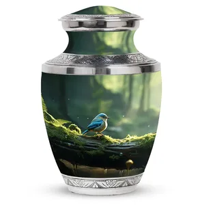 Urna Funeraria Blue Sparrow para Guardar Cenizas Humanas - Product Image 1