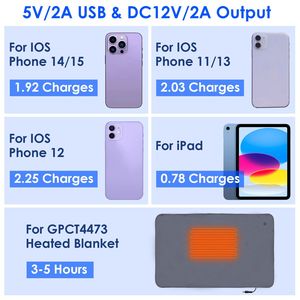 Power Bank Portatile 10000mAh con Cavo USB Type-C Compatibile con iPhone 14 e Android, Batteria per Scaldamani, Coperte e Gilet Riscaldati - Product Image 5