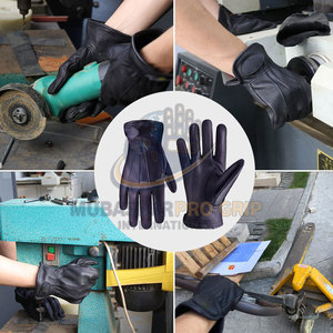 Guantes de cuero de grano premium para construcción, almacén y actividades de trabajo generales - Product Image 2