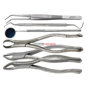 Juego de 6 Pinzas de Extracción Dental de Alta Resistencia, Set Quirúrgico Dental Básico, Pinzas Apicales Profesionales de Acero Inoxidable - Product Image 3
