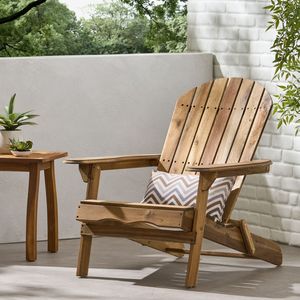 Sedia Adirondack Pieghevole per Uso Esterno in Giardino, Arredo Lounge in Legno per Braciere, Design Pieghevole per Relax nel Patio - Product Image 4