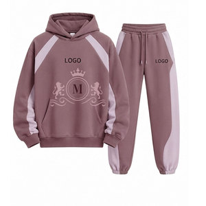 Conjunto Deportivo Cómodo con Sudadera con Capucha y Bloques de Color, 100% Algodón, Tela de 400 GSM para un Ajuste Premium Perfecto - Product Image 1