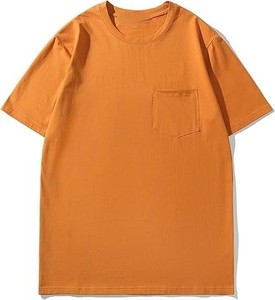 Servicio OEM, Camiseta de Hombre 100% Algodón Tejido, Sublimación, Corte Holgado, Transpirable, Ligera, con Bolsillo, Estampado Digital Informal - Product Image 1