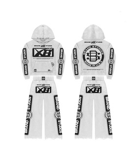 Ensemble de survêtement décontracté pour homme TAHAD 2026 de haute qualité avec sweat-shirt et logo DTG délavé au soleil, 100 % coton, motif imprimé - Product Image 4