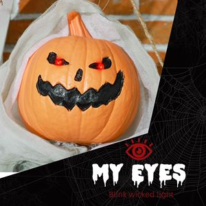 Zucca Fantasma di Halloween da Appendere da 1,2 m con Occhi Luminosi e Suoni Attivati dal Suono - Product Image 5