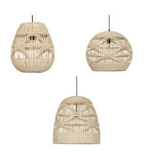 Abat-jour en bambou et rotin IVORY RIPPLE pour éclairage intérieur - Product Image 6