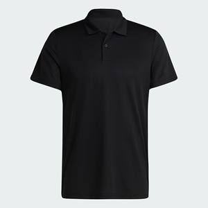 Polo negro liso al por mayor, de manga corta, tela de algodón transpirable, corte ajustado, informal, moderno, para verano. - Product Image 4