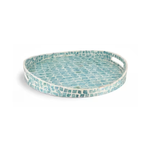 ถาดเสิร์ฟรูปไข่ฝังมุกสมัยใหม่สำหรับตกแต่งโต๊ะกาแฟจากเวียดนาม ขายส่ง - Product Image 1