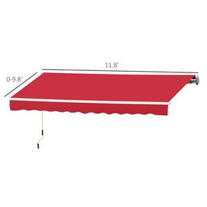 Toldo Retráctil Manual de 12 Pies x 10 Pies con Brazos Plegables, Ajustable y Versátil, para Patio, Balcón o Jardín - Product Image 4