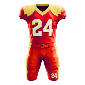 Camisetas de Fútbol Americano Personalizadas de Fábrica OEM para Adultos, 100% Poliéster, Secado Rápido, Transpirables, Uniformes Personalizados Sublimados al por Mayor - Product Image 4