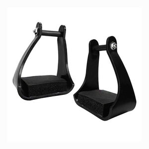Estribos de Aluminio de la Mejor Calidad 100% con Almohadilla de Goma y Tachuelas Metálicas, Estribos Negros para Caballo con Almohadilla de Goma - Product Image 5