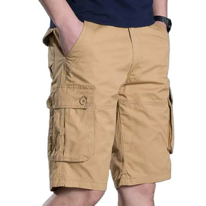 Wholesale Outdoor Athletic Plain Pocket 100% Cotton Fishing <b>Shorts</b> Men <b>Cargo</b> <b>Shorts</b> Knee Length Streetwear Men <b>Shorts</b> - Product Image 1