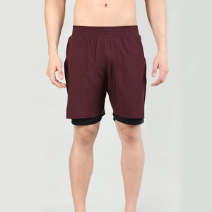 Custom Blank Print Logo 100% Polyester <b>Mid</b> Elastic Waist Solid Casual Men's Shorts Breathable Quick Dry Gym Wear for Adults - Product Image 1
