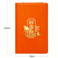 Porte-ordres personnalisé en cuir PU et tissu de lin, avec impression en relief, pour café, bar, hôtel, restaurant, et pince à billets pour serveur V-ding