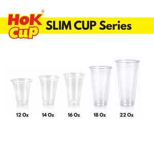 แก้วพลาสติก HOK Slim Series ขนาด 12 ออนซ์ ใส ทรงกลม วัสดุ PS แพ็ค 50 ใบ สำหรับเครื่องดื่ม - Product Image 5