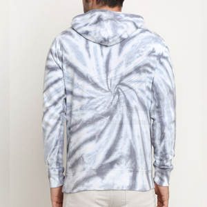 เสื้อฮู้ดดี้ผ้าฝ้าย 100% ย้อมสีแบบไทได ปักโลโก้ตามสั่ง ผลิตขายส่งจากโรงงาน ปี 2026 สำหรับผู้ชาย - Product Image 4