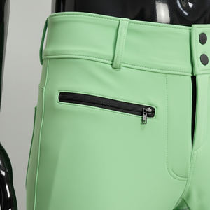 Leggings de equitación estampados para mujer, talla grande, con cierre de botón y cinturón, pantalones de montar con asiento de silicona - Product Image 6