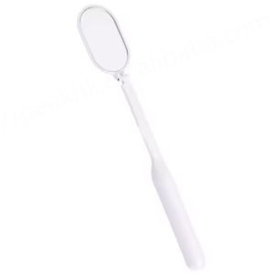Handheld <b>Lighted</b> Gold-Plated Eyelash Beauty <b>Mirror</b> Portable Stainless Steel Inspection Tool for Salon <b>Makeup</b> and Lash Extension - Product Image 1