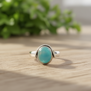 แหวนอควา ชาลเซโดนี น้ำหนัก 4.3 กรัม - Product Image 3