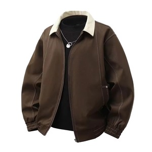 Veste de travail vintage américaine pour hommes, grande taille, en toile, style décontracté, fermeture éclair, idéale pour la saison hivernale - Product Image 4