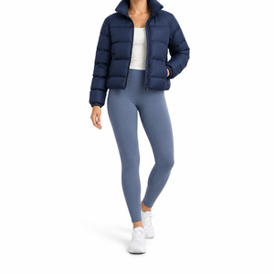 Chaqueta Acolchada de Burbujas para Mujer de Alta Calidad, con Logotipo Personalizado, Corte Ajustado, Casual, Otoñal, Ecológica, con Cuello Alto y Cálida - Product Image 2