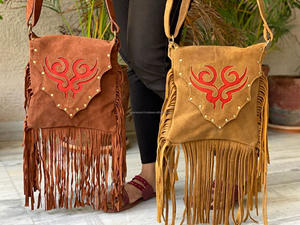 Sac à main en cuir véritable pour femme, sac à franges élégant, vente en gros, sacs à bandoulière - Product Image 4