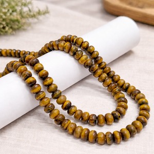 Perles de pierre précieuse œil de tigre Zed 8x5mm, perles rondes, perles en vrac, perles œil de tigre naturelles - Product Image 3