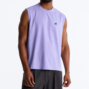 OEM High Quality Breathable Sleeveless Muscle Tee Wholesale Custom Logo Premium Knitted Cotton <b>Men's</b> <b>shirts</b> Relaxed Casualwear - Product Image 2
