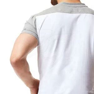 T-shirts de sport pour hommes, anti-transpiration, légers, séchage rapide, tricotés, 260 grammes, coupe ajustée, respirants, en Spandex/Polyester pour la remise en forme - Product Image 4